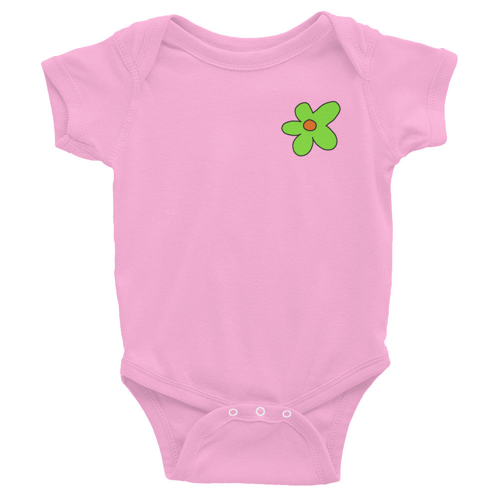 Infant Bodysuit - Green Flower