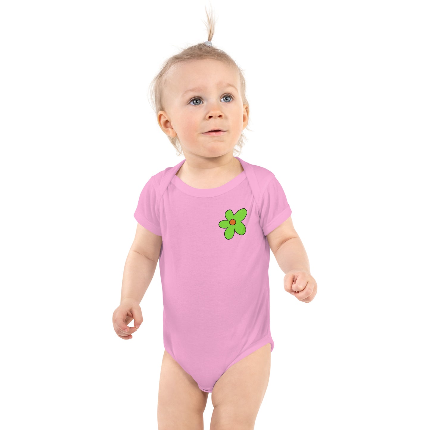 Infant Bodysuit - Green Flower