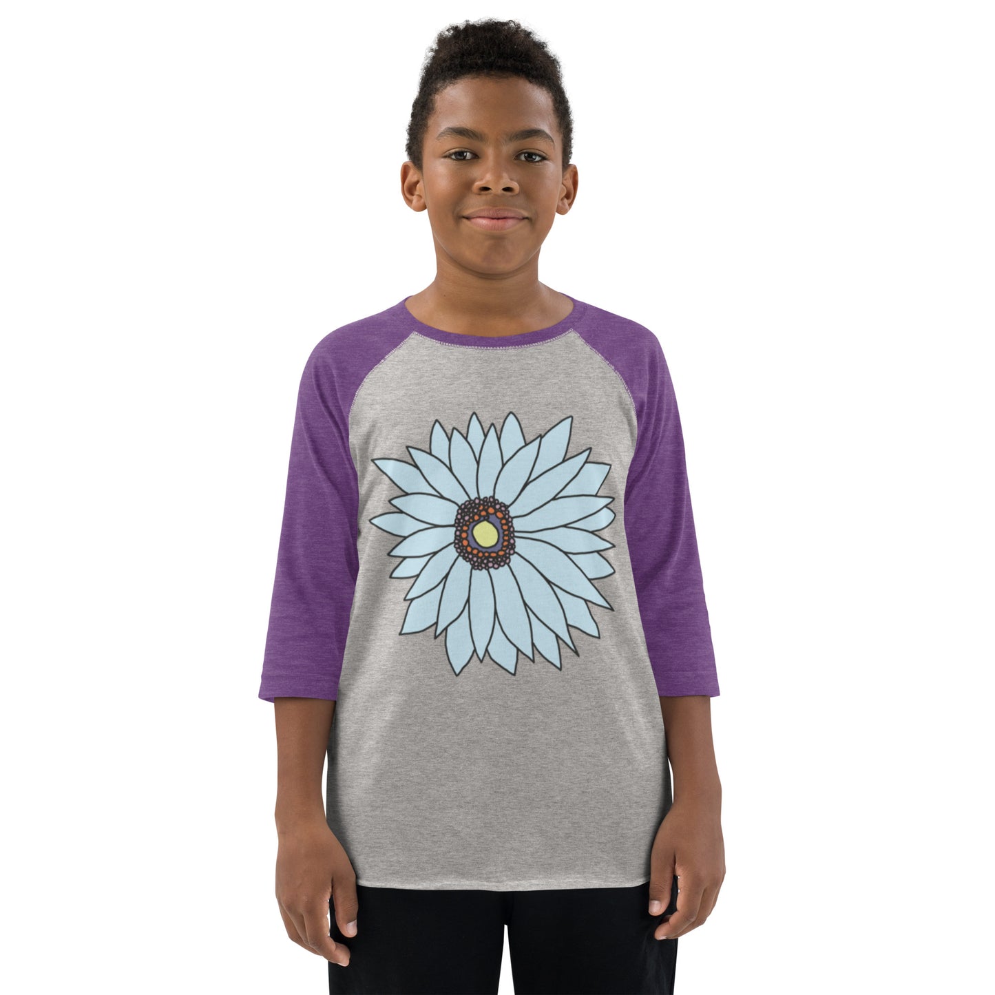Youth baseball shirt - Soft Petals