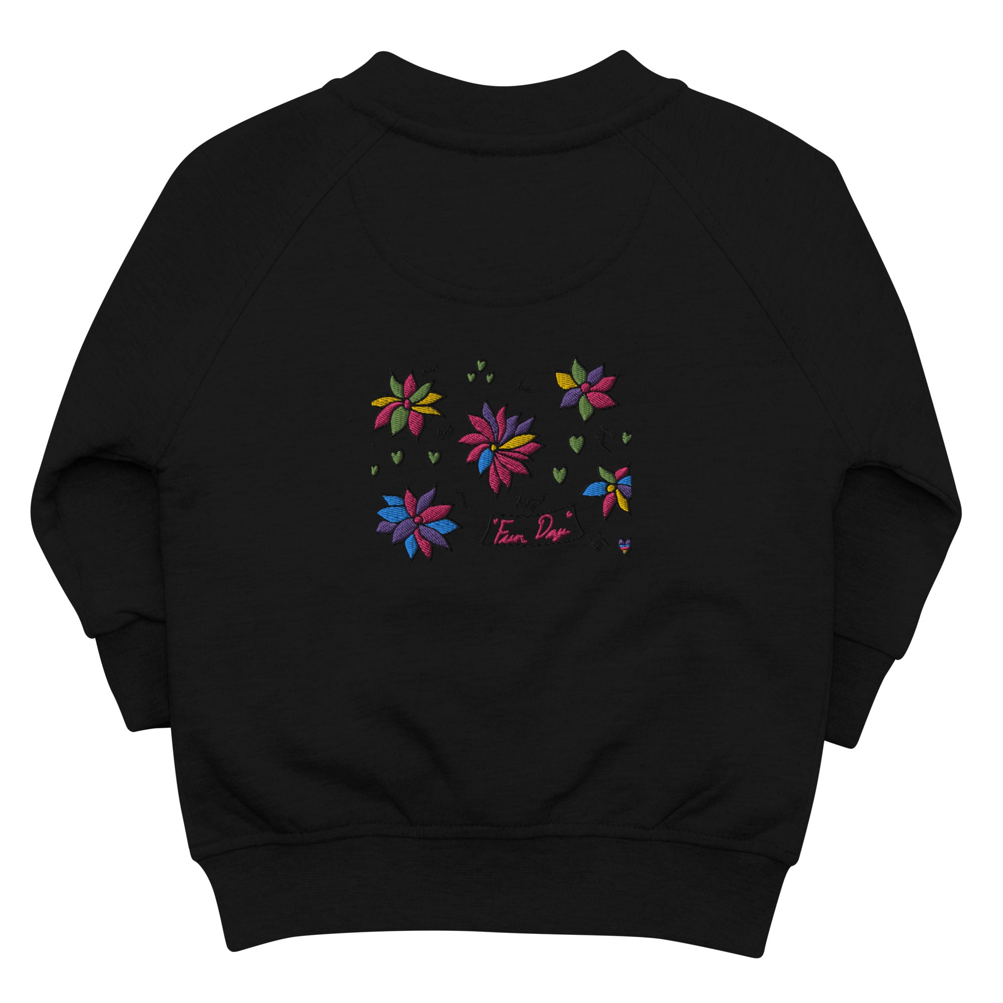 Baby Organic Bomber Jacket - Fun Day Flowers