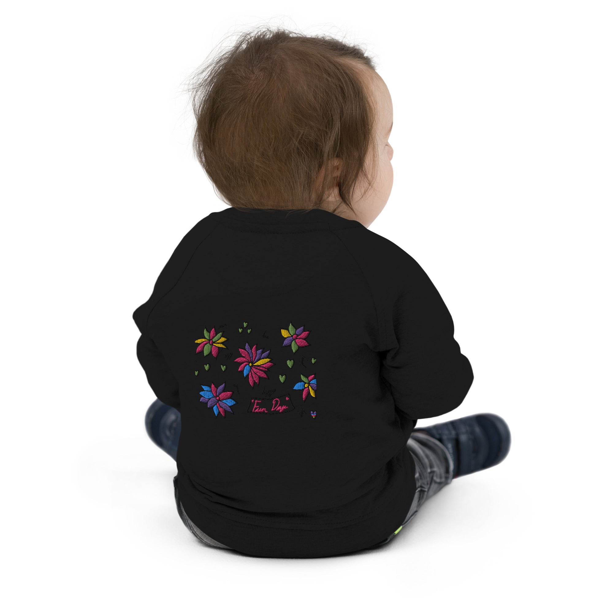 Baby Organic Bomber Jacket - Fun Day Flowers