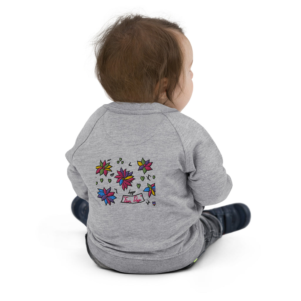 Baby Organic Bomber Jacket - Fun Day Flowers