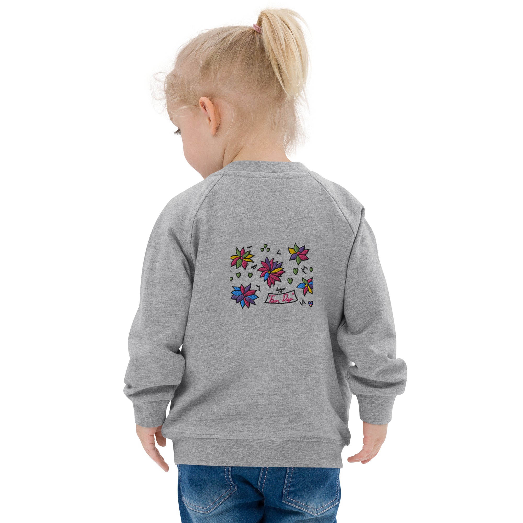 Baby Organic Bomber Jacket - Fun Day Flowers