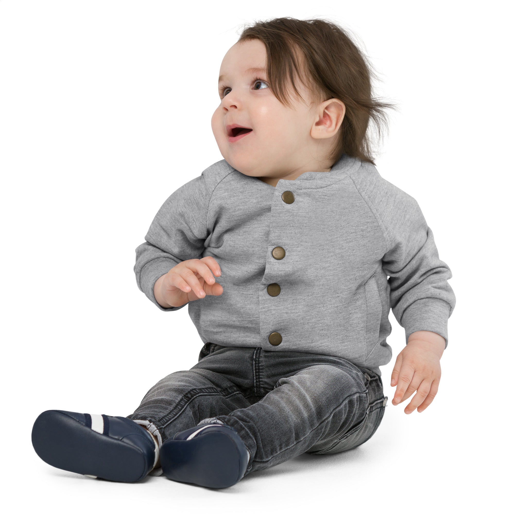 Baby Organic Bomber Jacket - Fun Day Flowers