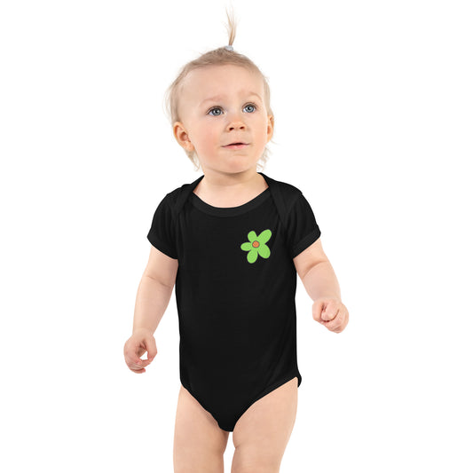 Infant Bodysuit - Green Flower
