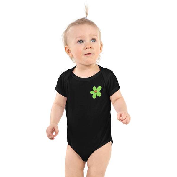 Infant Bodysuit - Green Flower