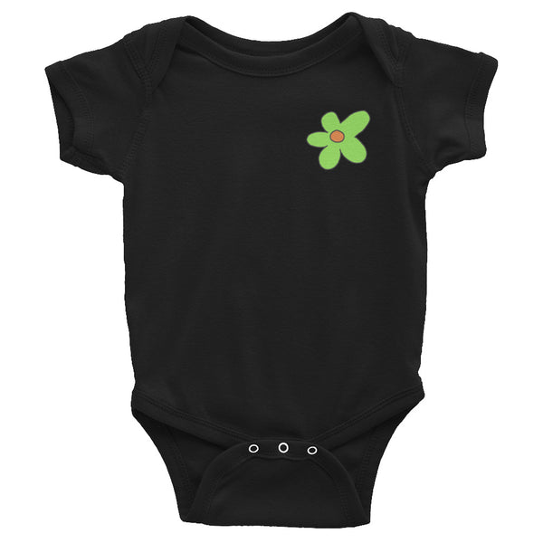 Infant Bodysuit - Green Flower