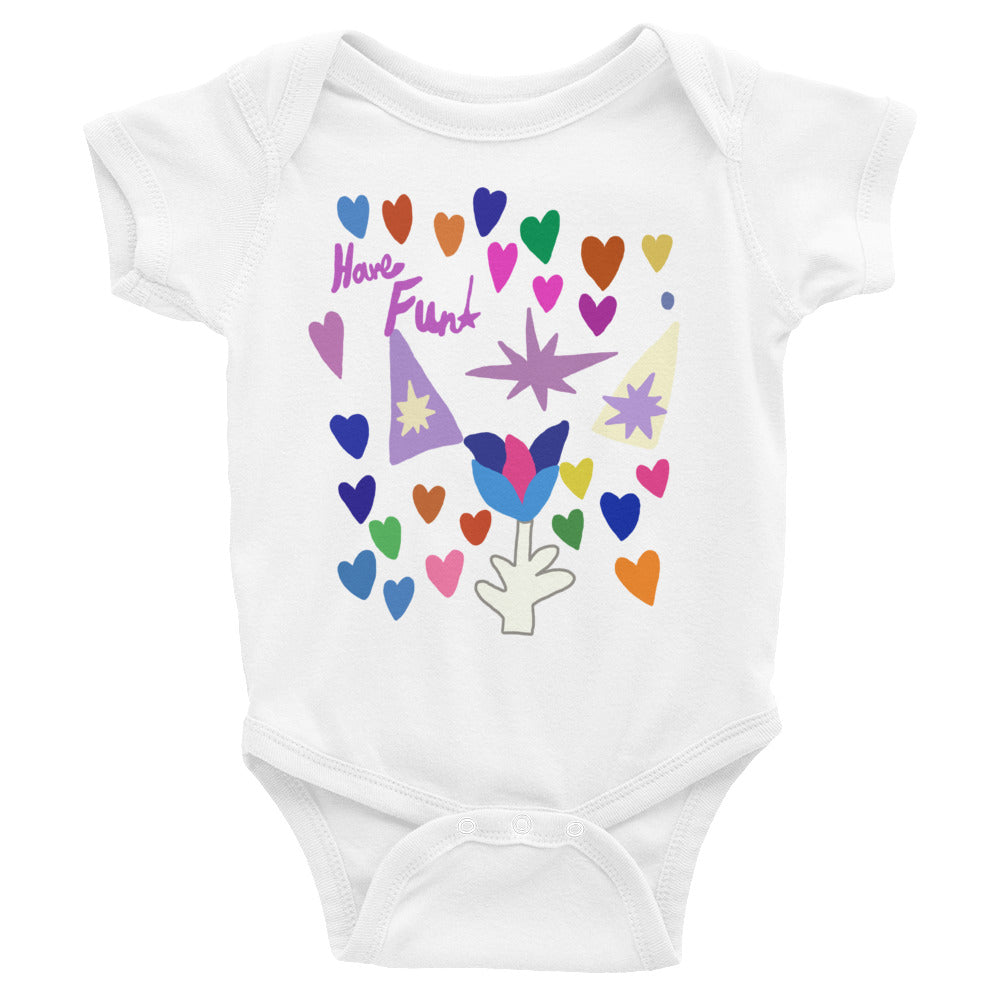 Infant Bodysuit - Love Flower Stars