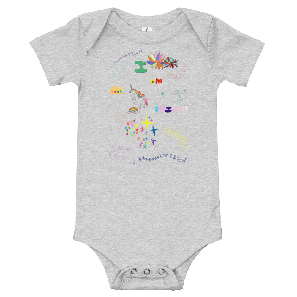 Baby short sleeve one piece - Unicorn Magic