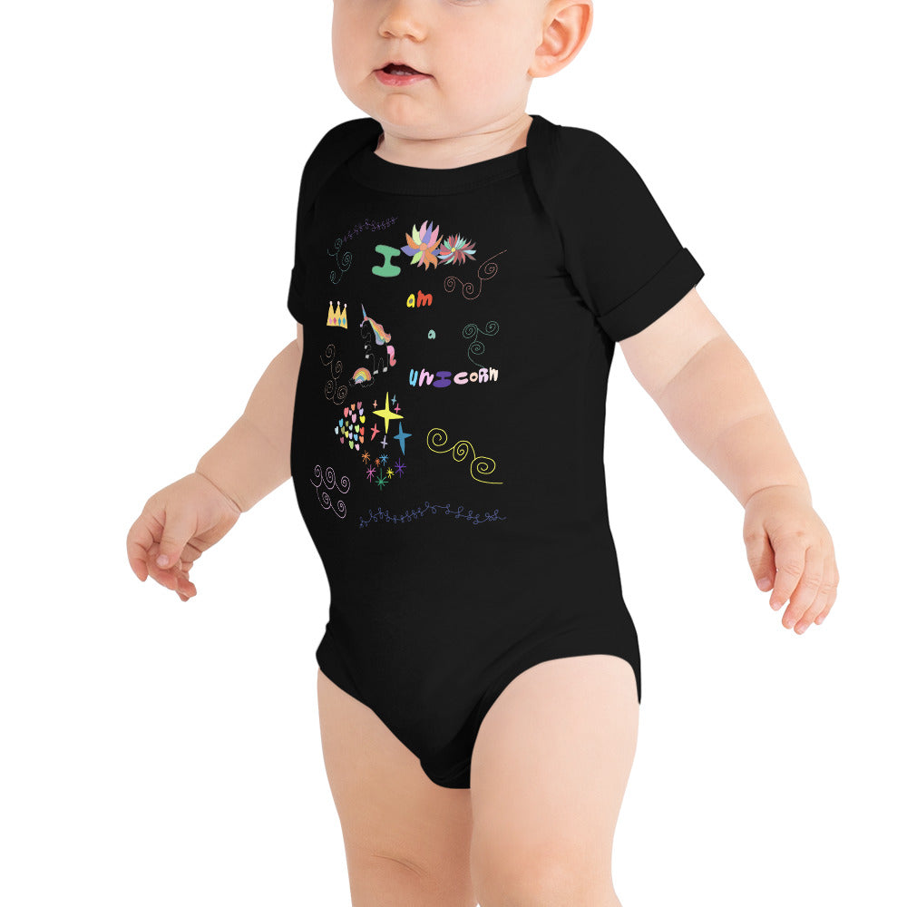 Baby short sleeve one piece - Unicorn Magic