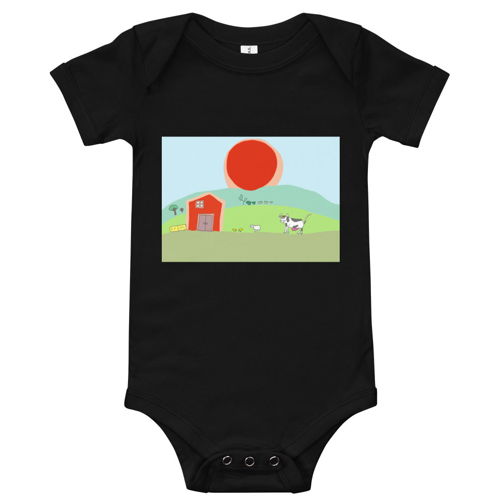 Baby short sleeve one piece - Farmyard Fun