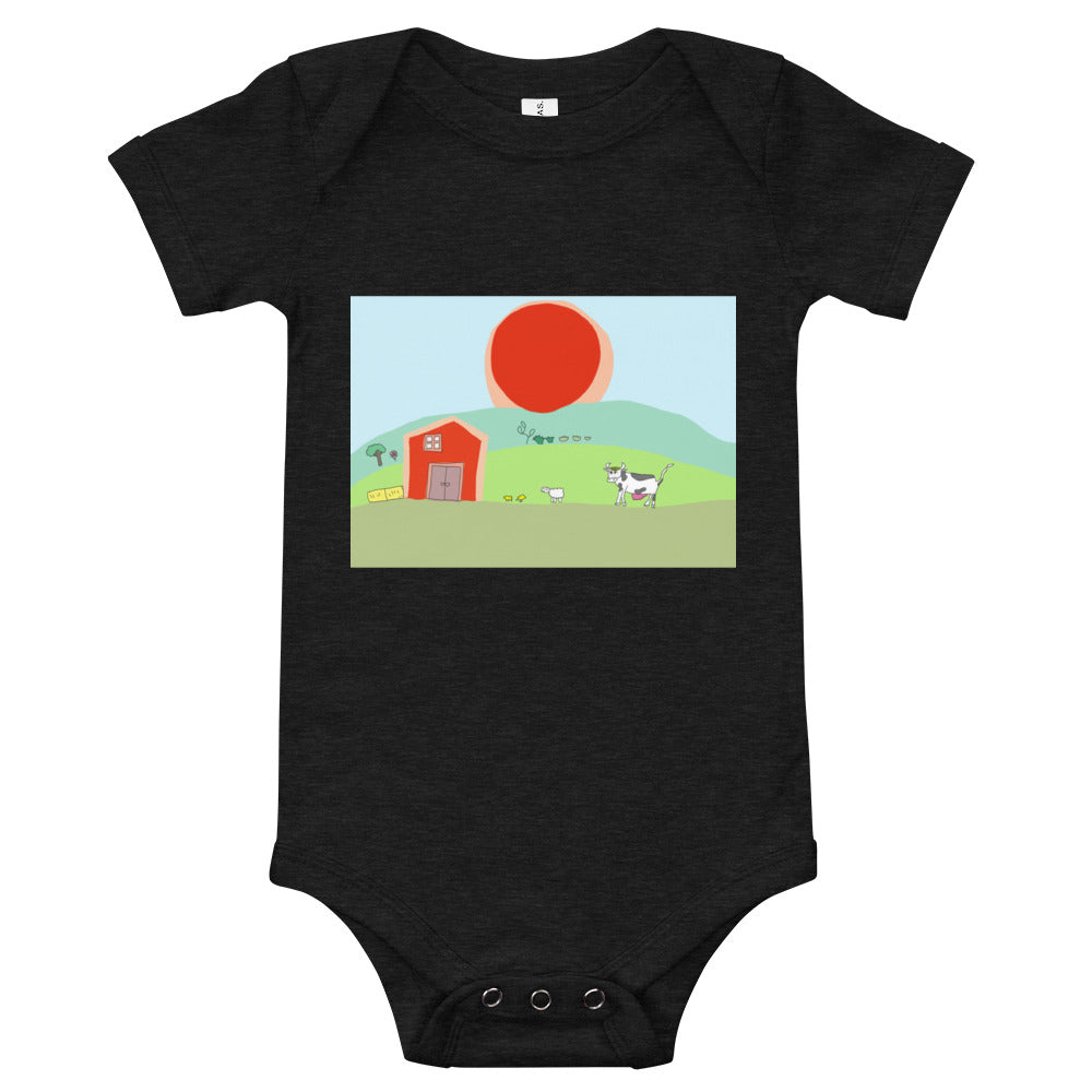 Baby short sleeve one piece - Farmyard Fun