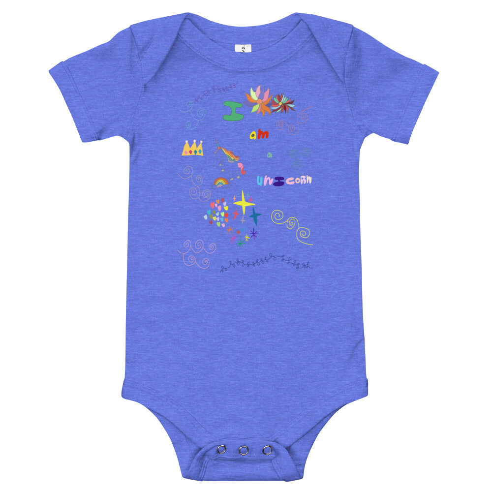 Baby short sleeve one piece - Unicorn Magic