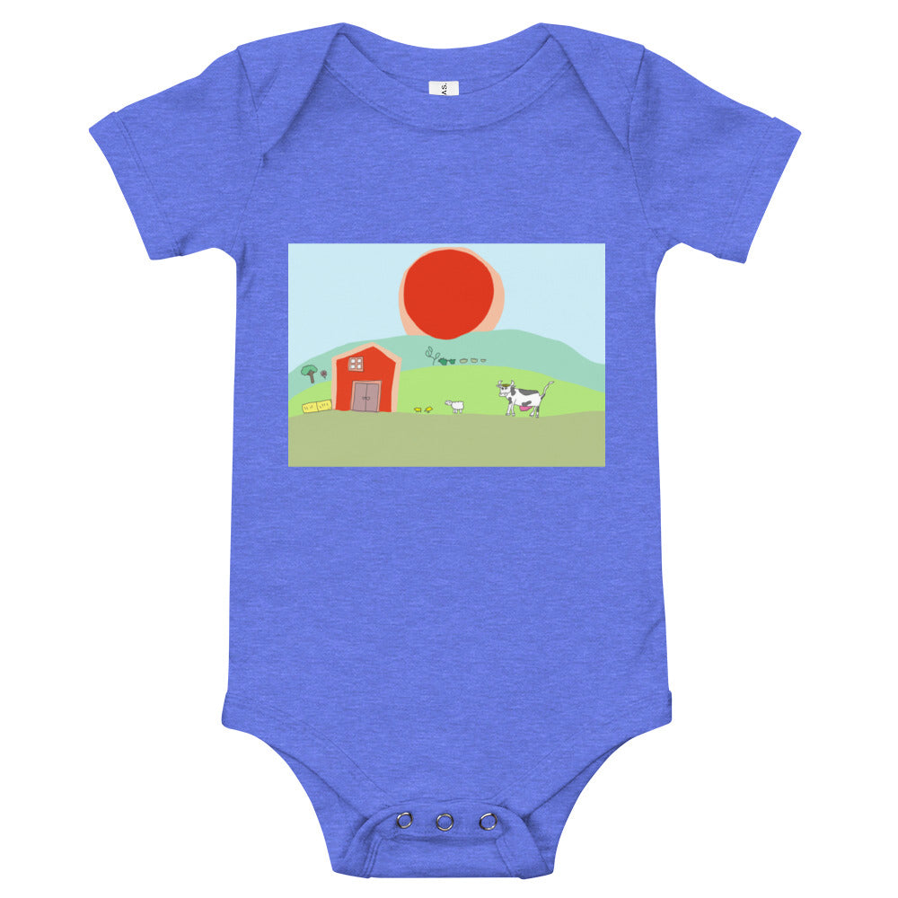 Baby short sleeve one piece - Farmyard Fun