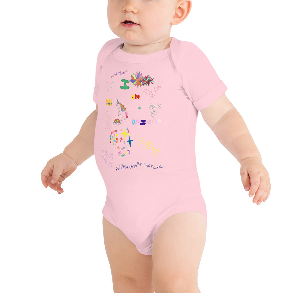 Baby short sleeve one piece - Unicorn Magic