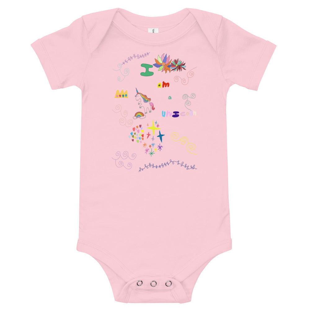 Baby short sleeve one piece - Unicorn Magic