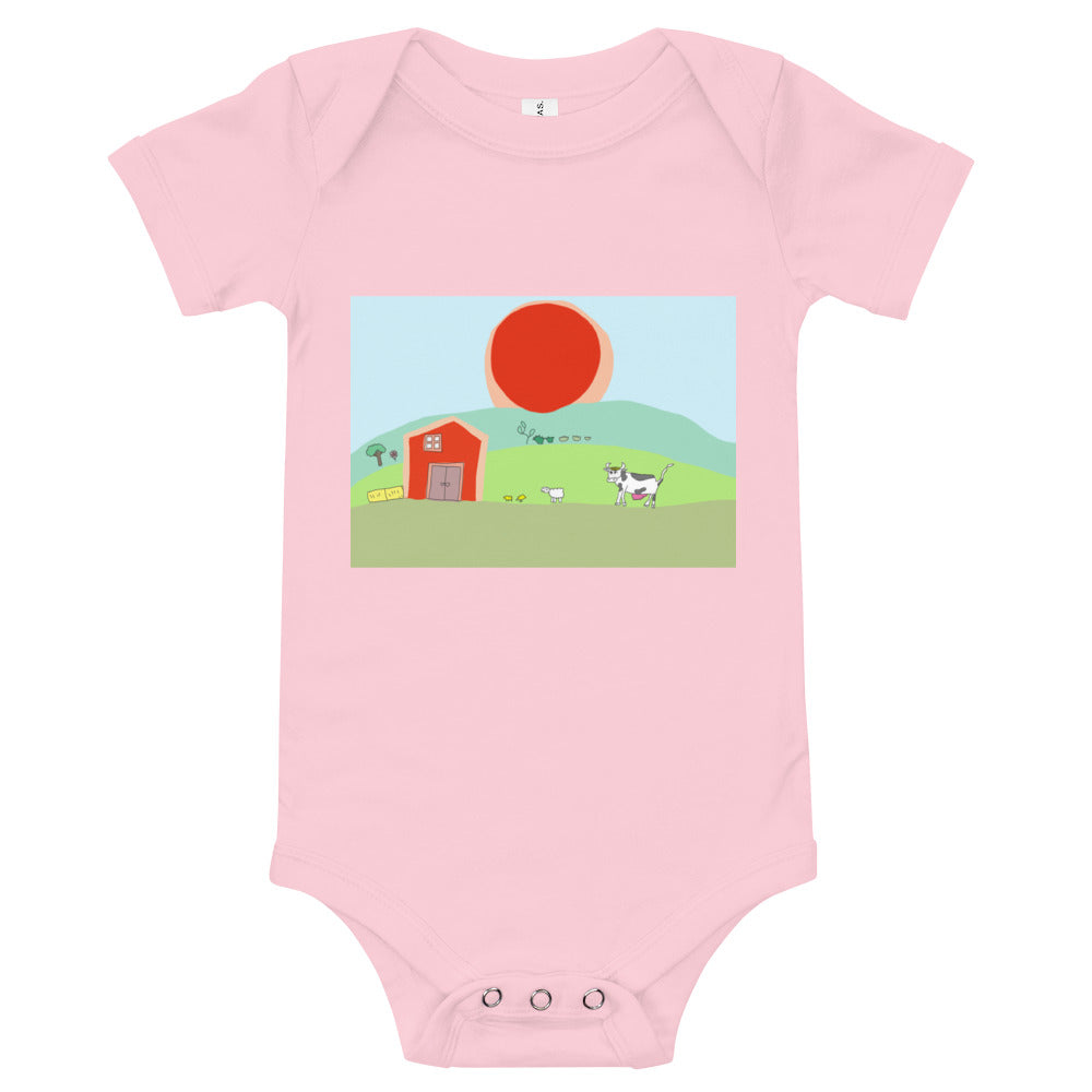 Baby short sleeve one piece - Farmyard Fun