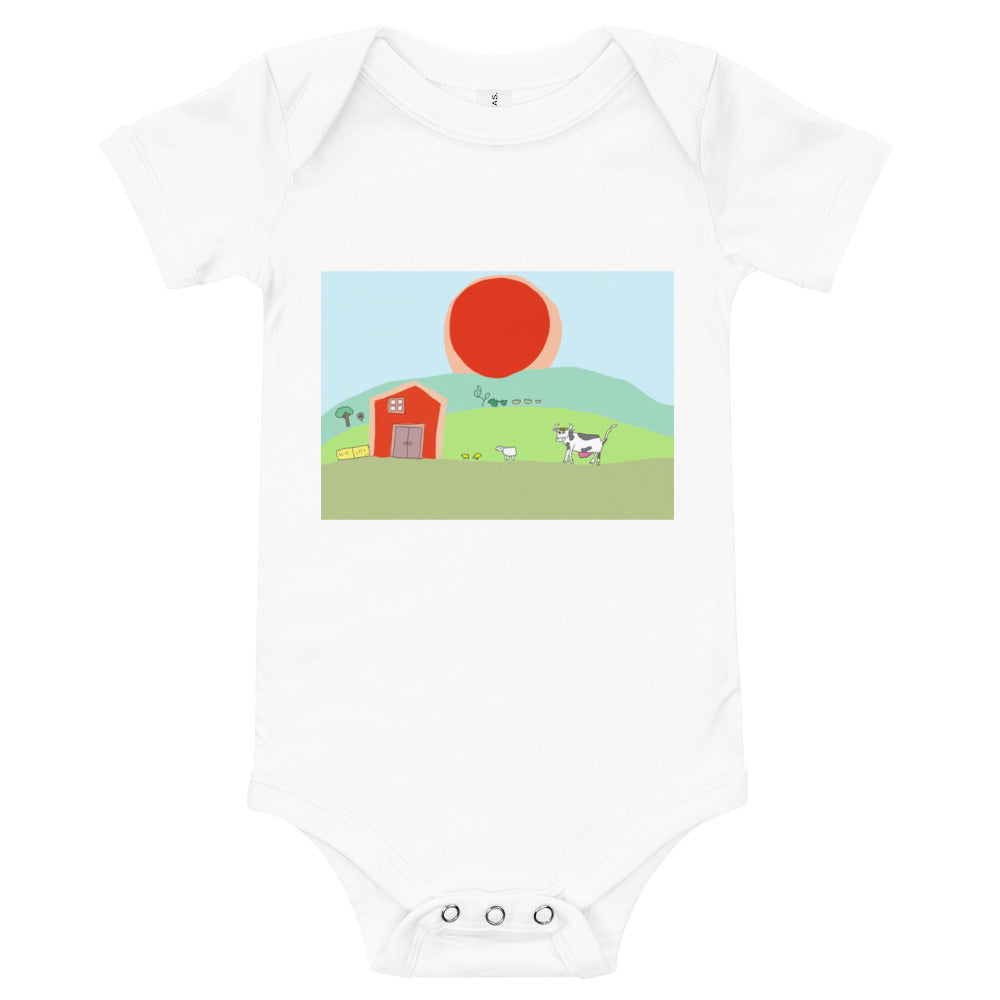 Baby short sleeve one piece - Farmyard Fun