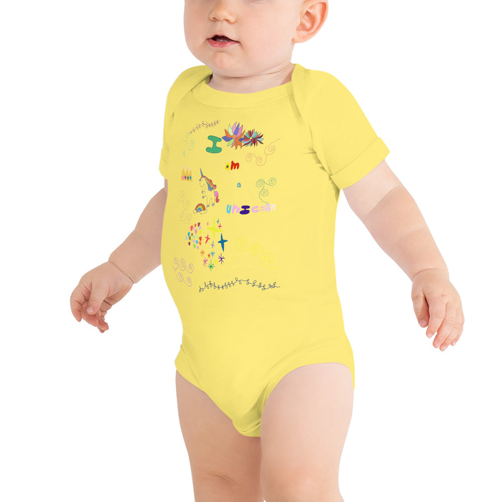 Baby short sleeve one piece - Unicorn Magic