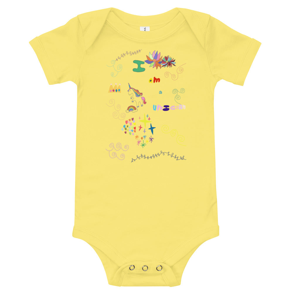 Baby short sleeve one piece - Unicorn Magic