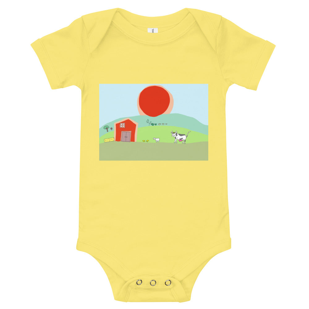 Baby short sleeve one piece - Farmyard Fun