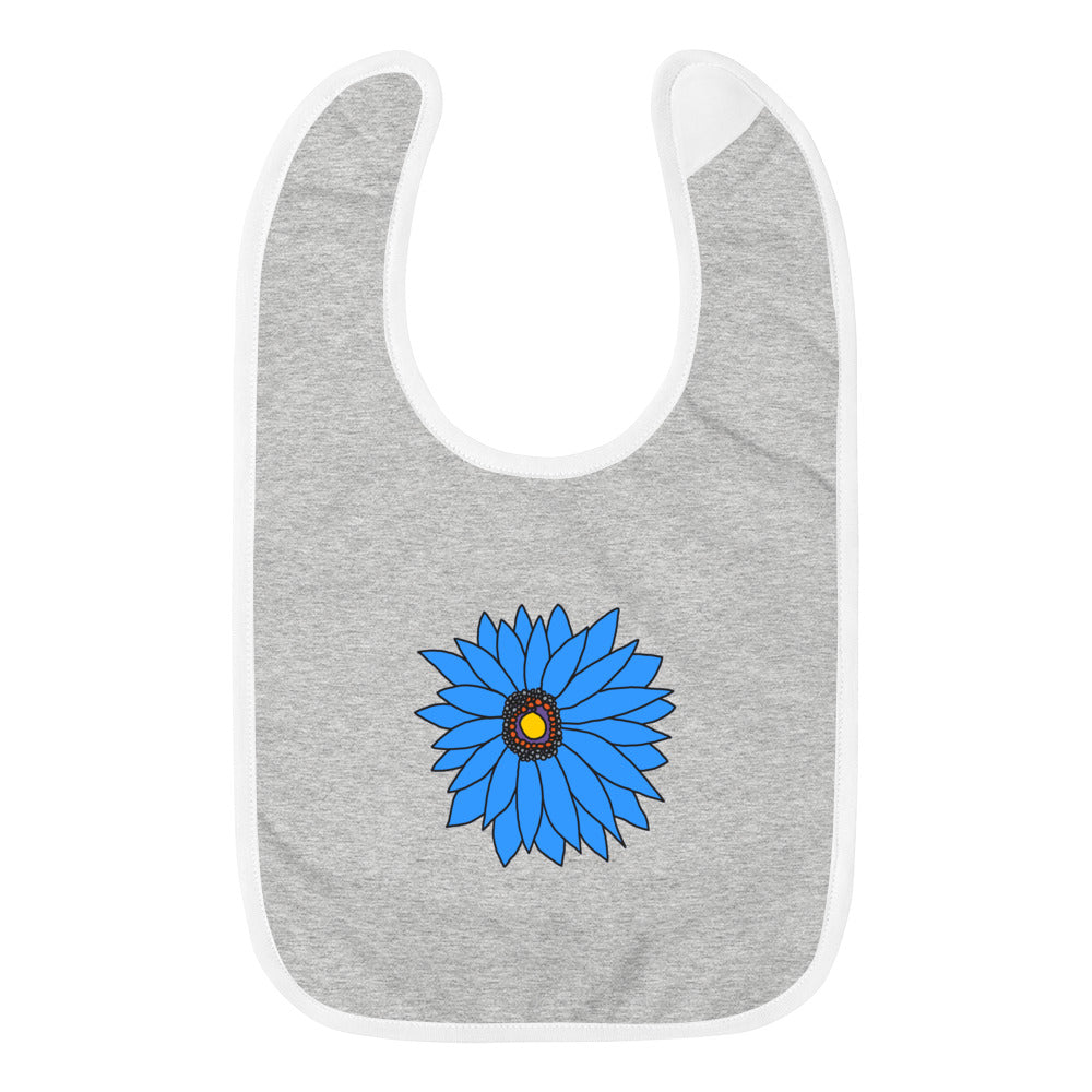 Embroidered Baby Bib - Soft Petals