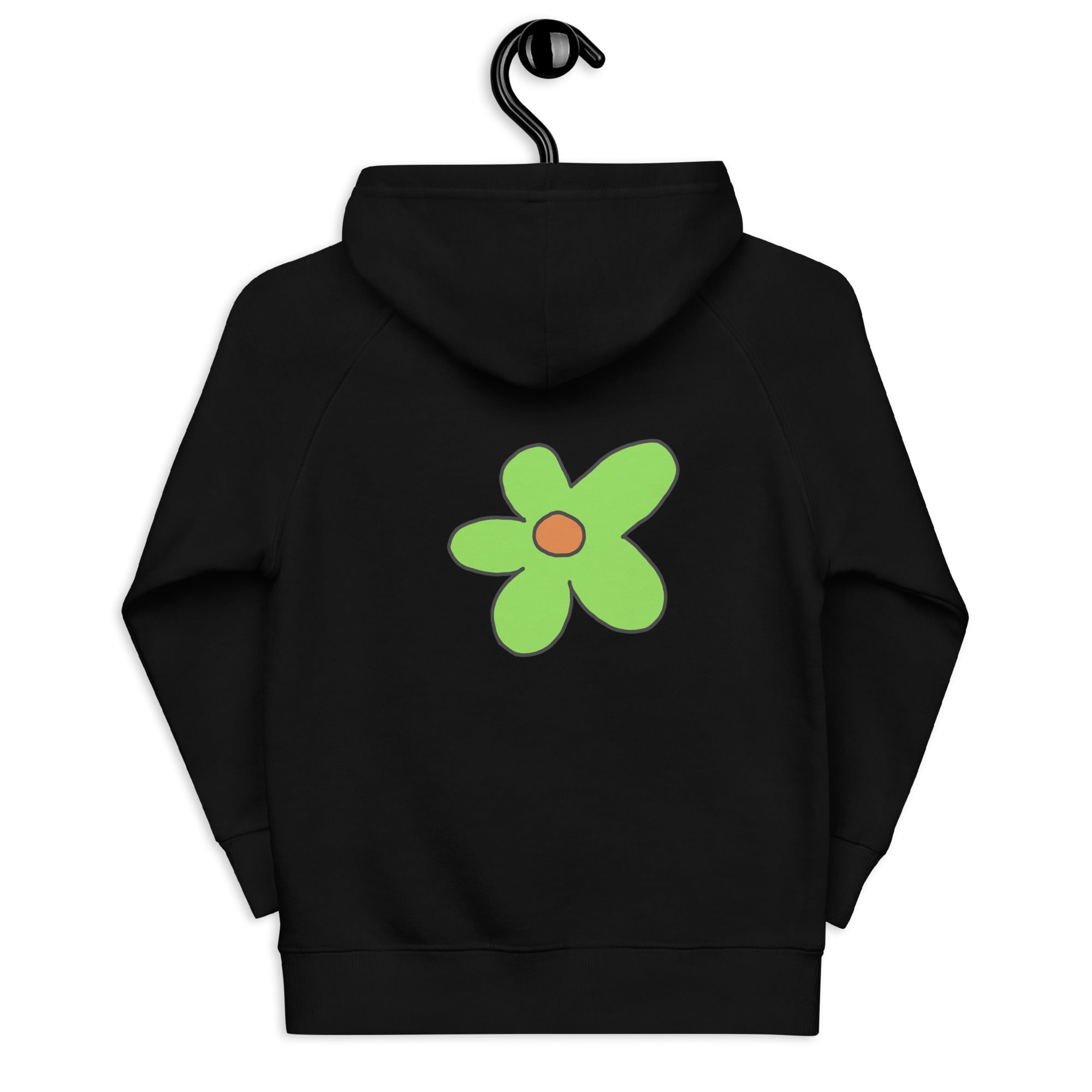 Kids eco hoodie - Green Flower