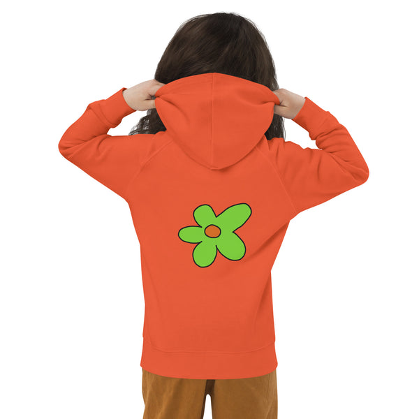 Kids eco hoodie - Green Flower