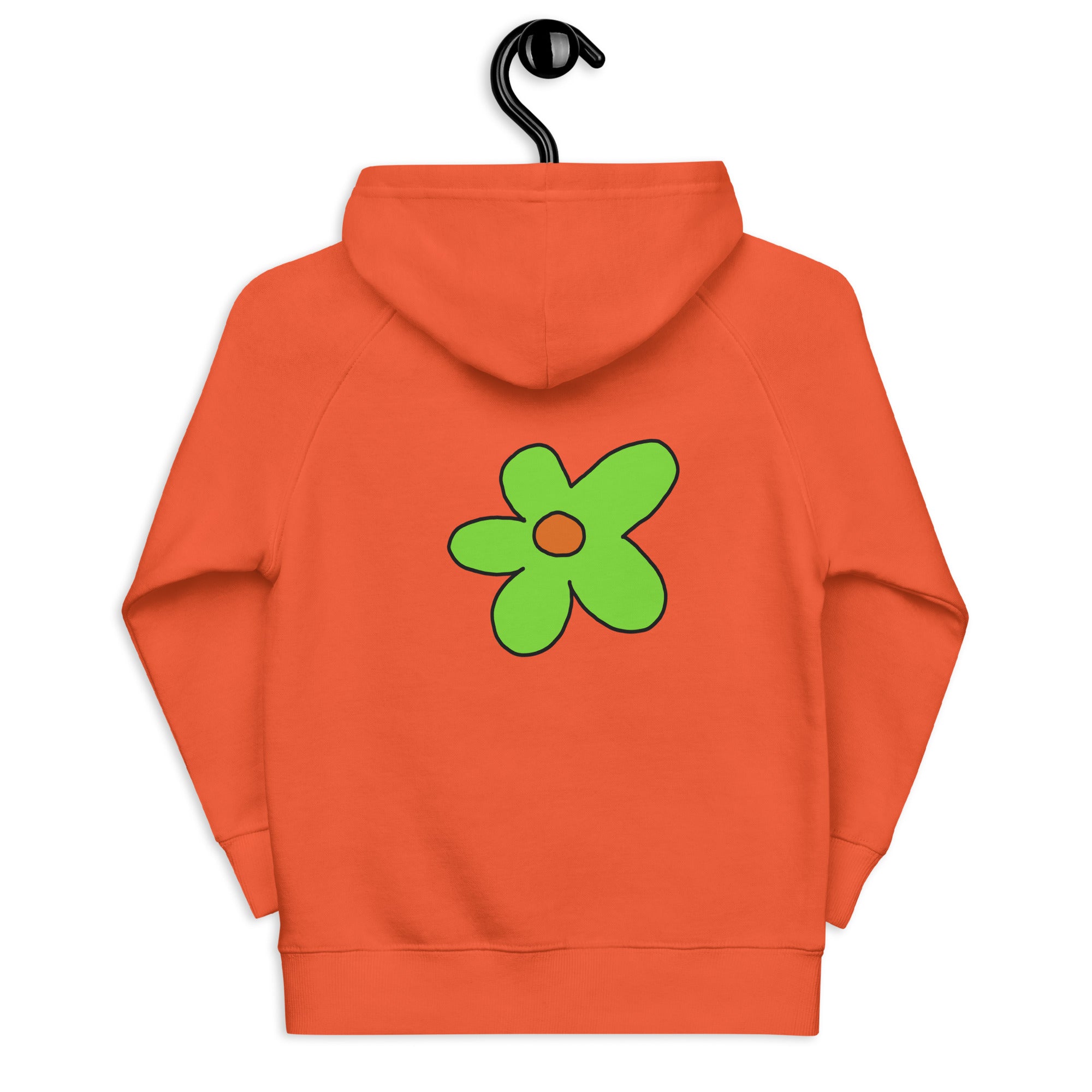 Kids eco hoodie - Green Flower