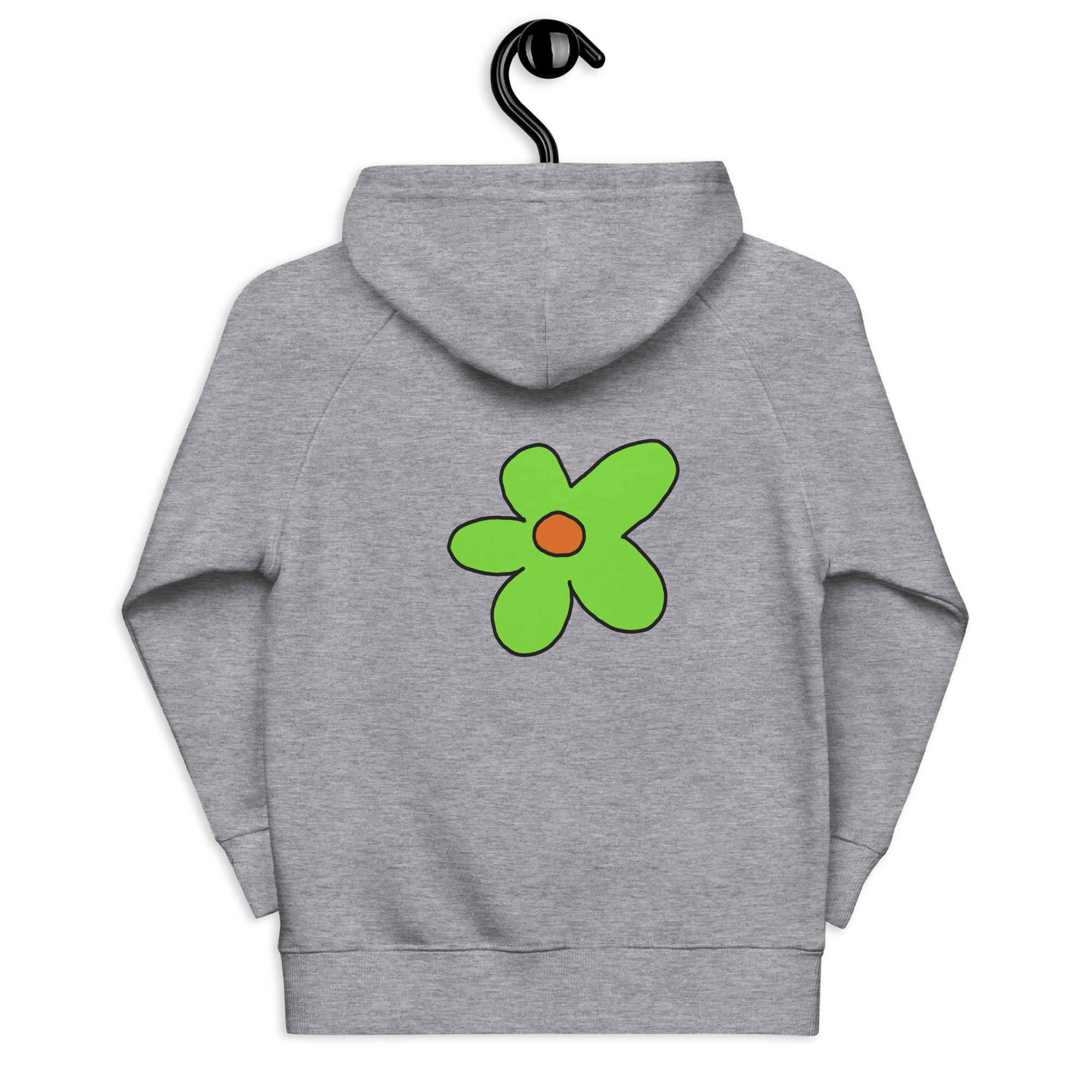 Kids eco hoodie - Green Flower