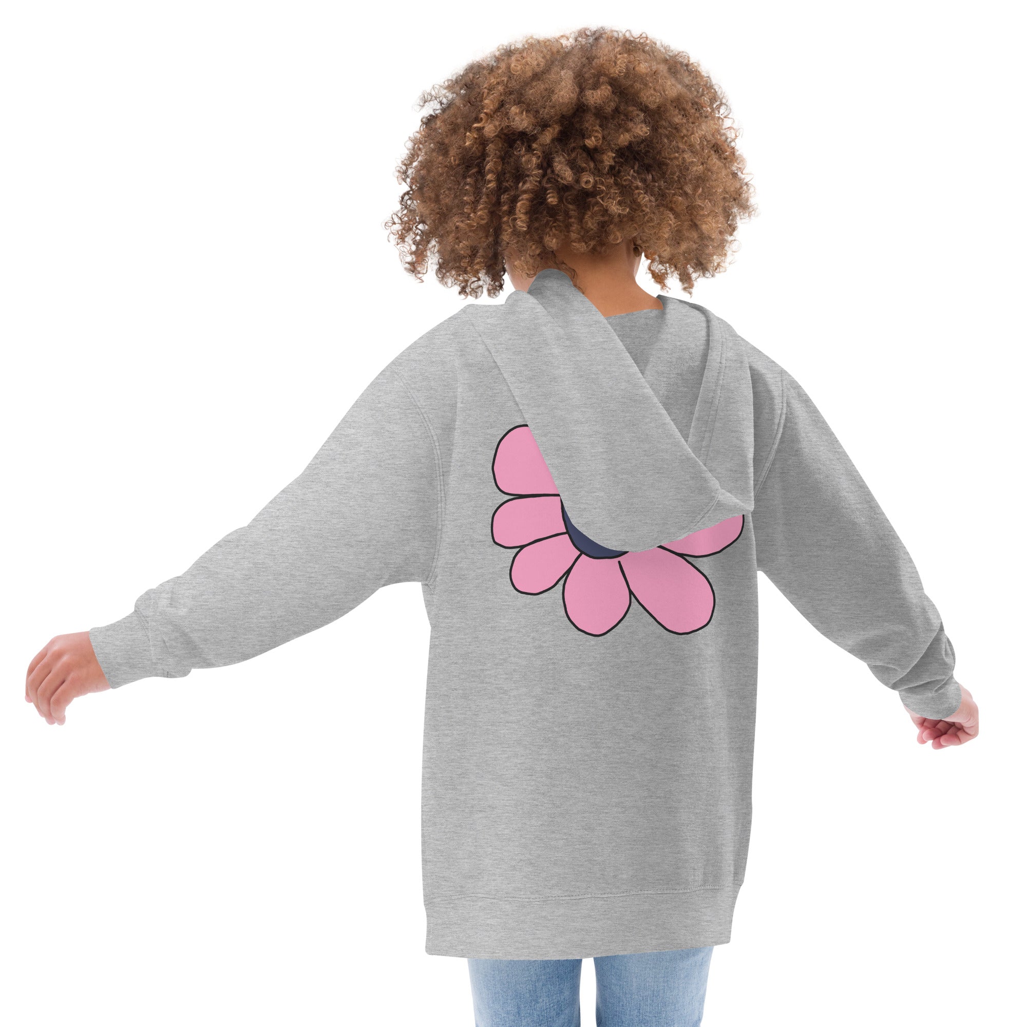 Kids fleece hoodie - Pretty Petals