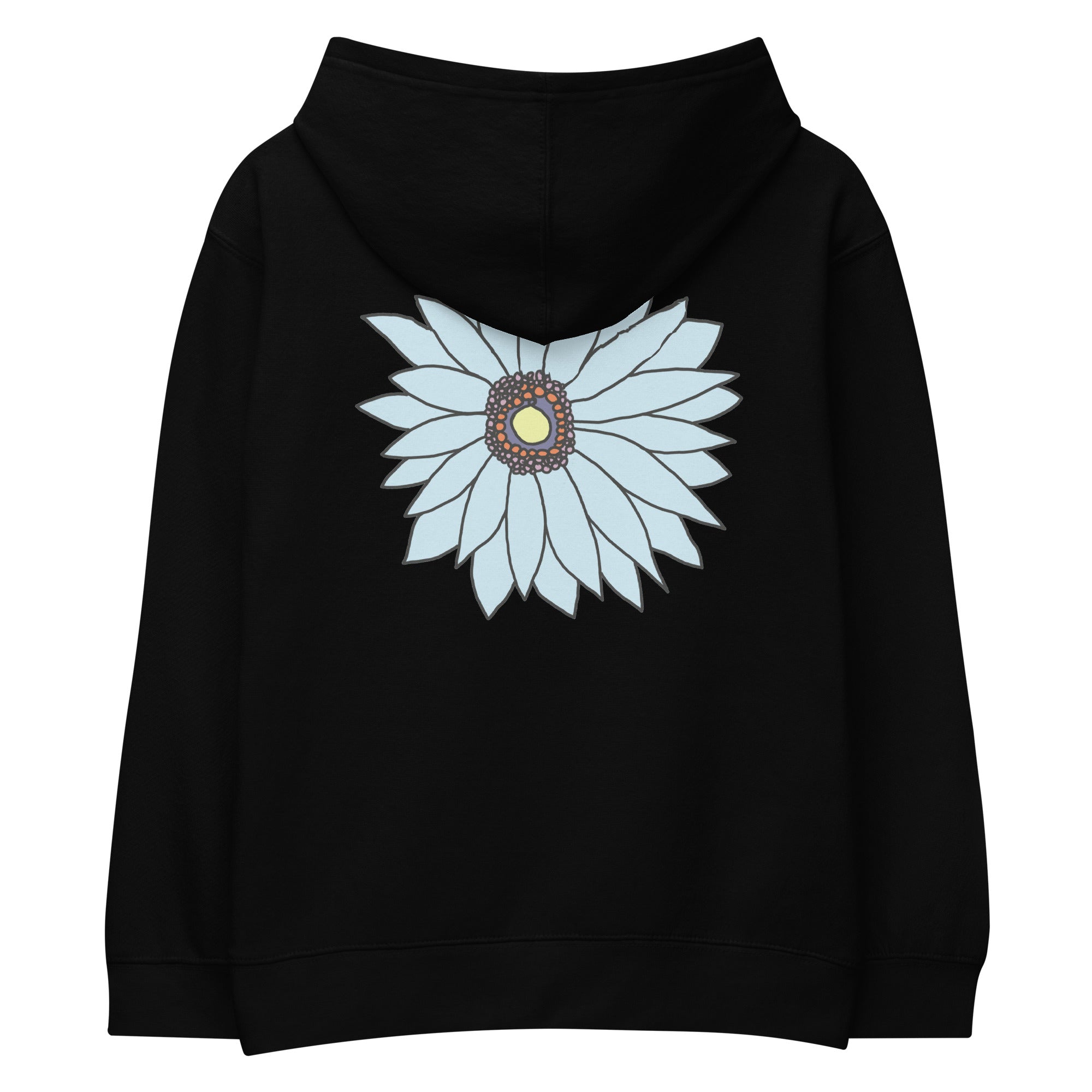 Kids fleece hoodie - Soft Petals