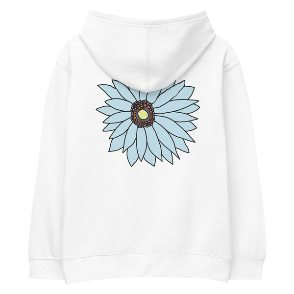 Kids fleece hoodie - Soft Petals