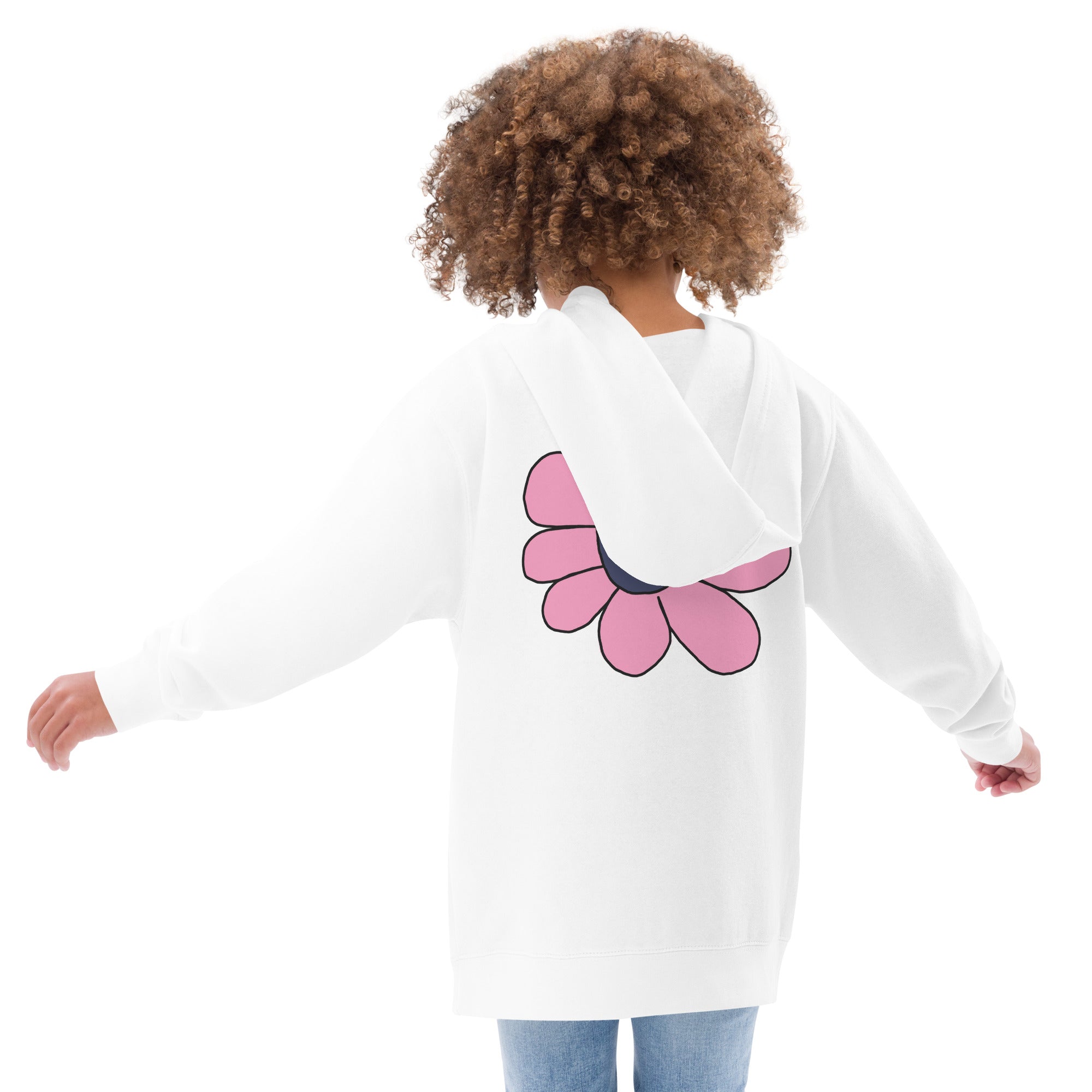 Kids fleece hoodie - Pretty Petals