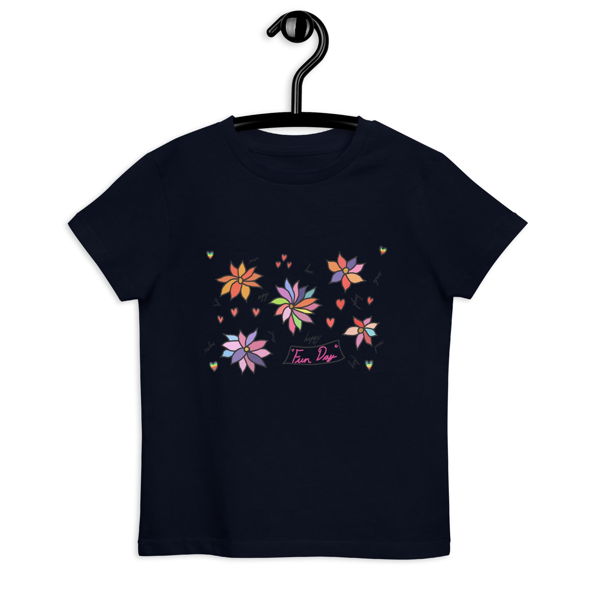 Organic cotton kids t-shirt - Fun Day Flowers