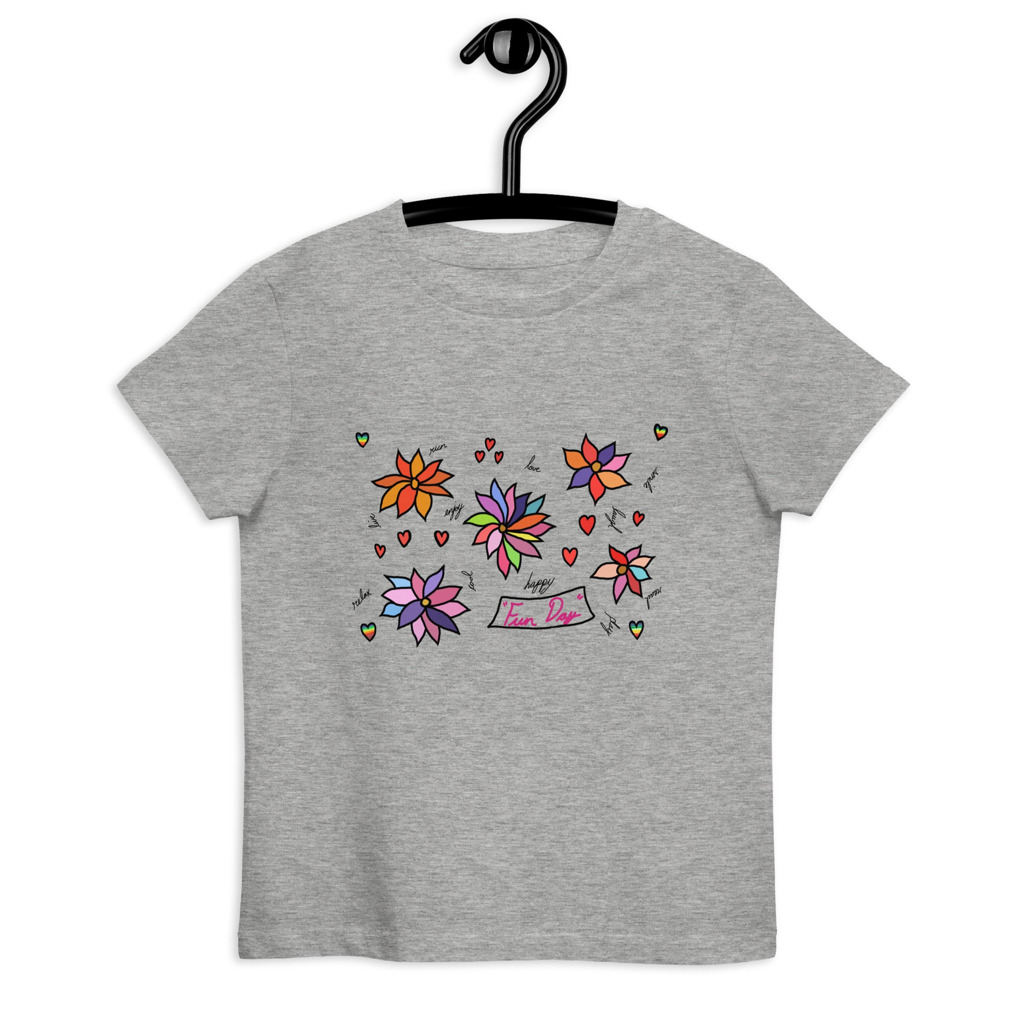 Organic cotton kids t-shirt - Fun Day Flowers