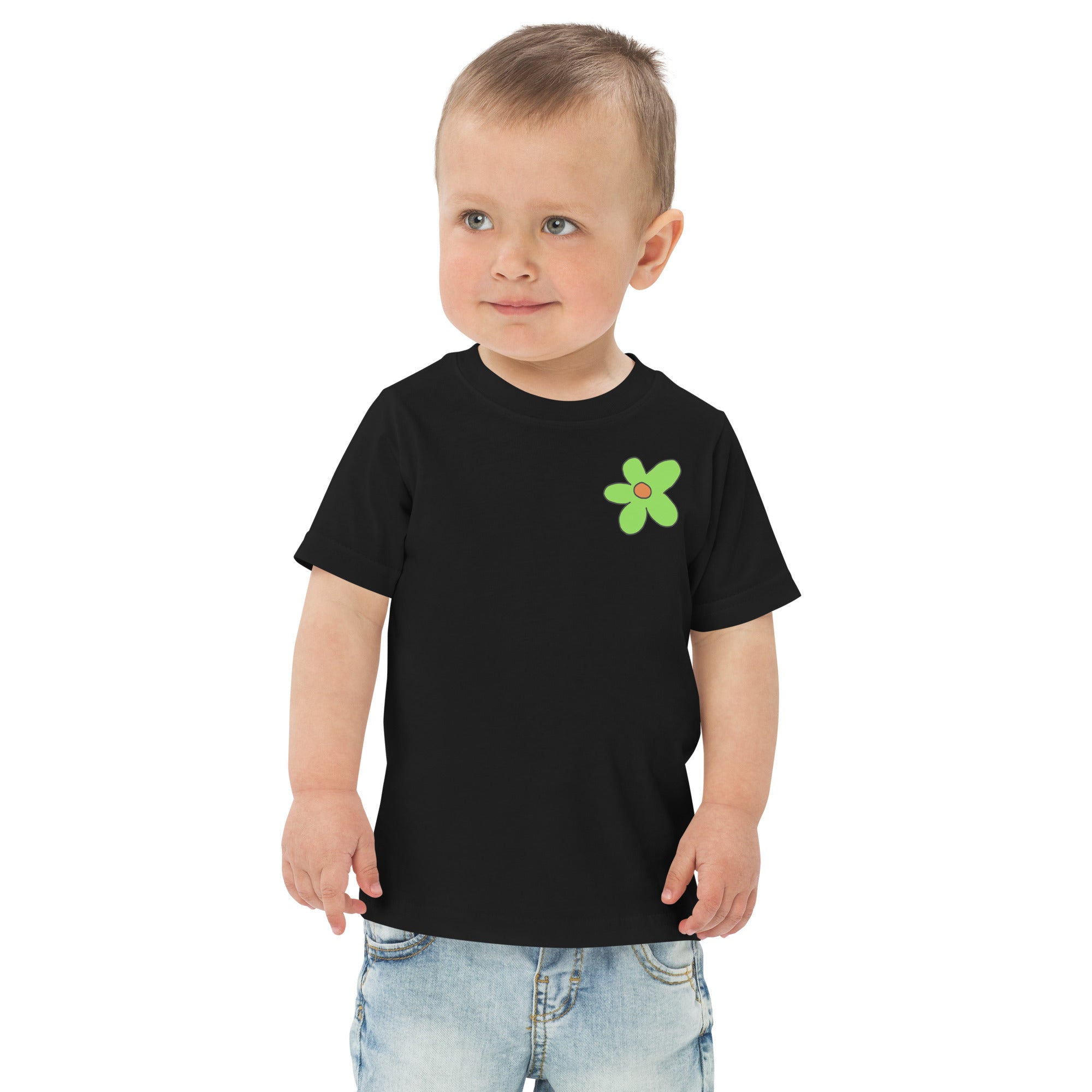 Toddler jersey t-shirt - Green Flower