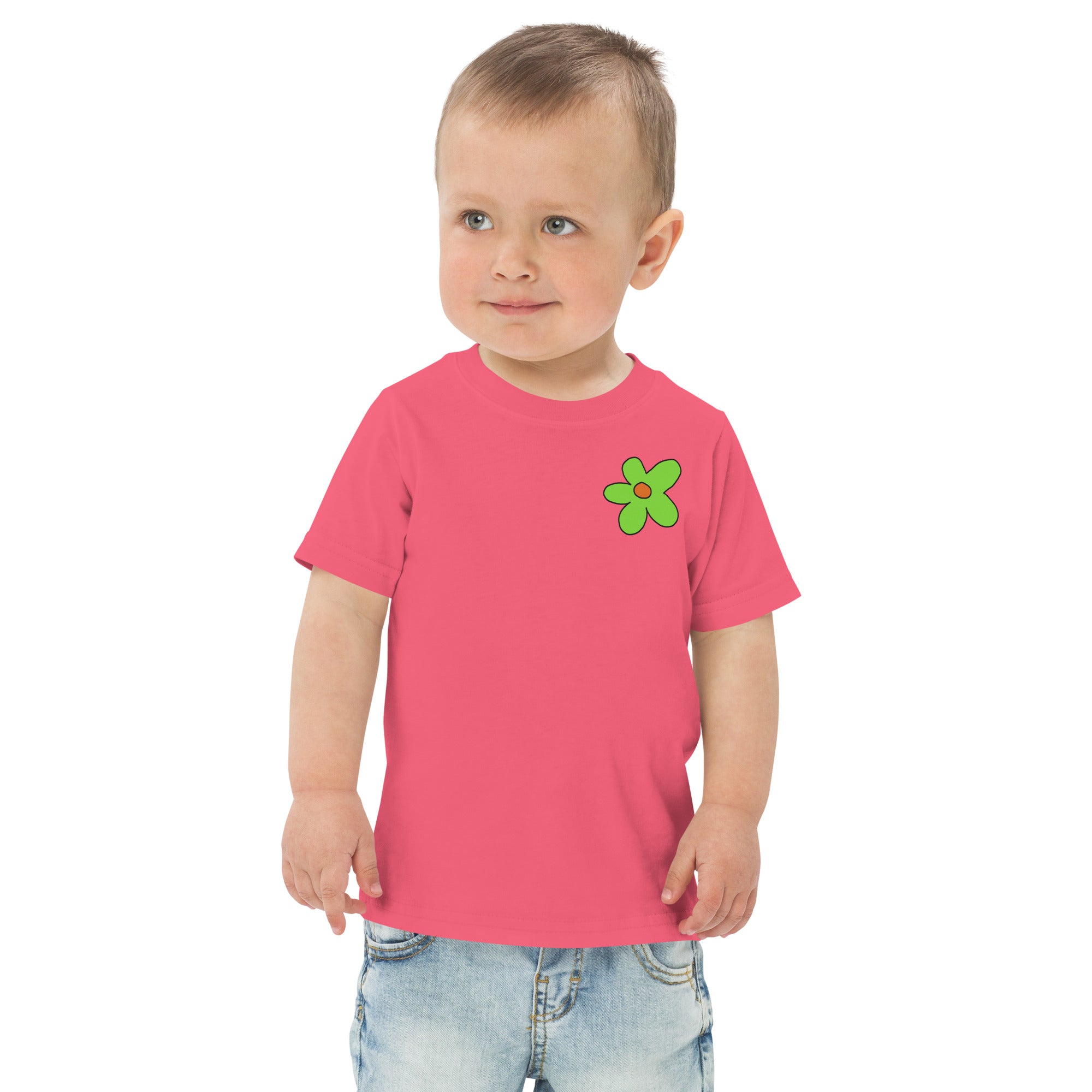 Toddler jersey t-shirt - Green Flower