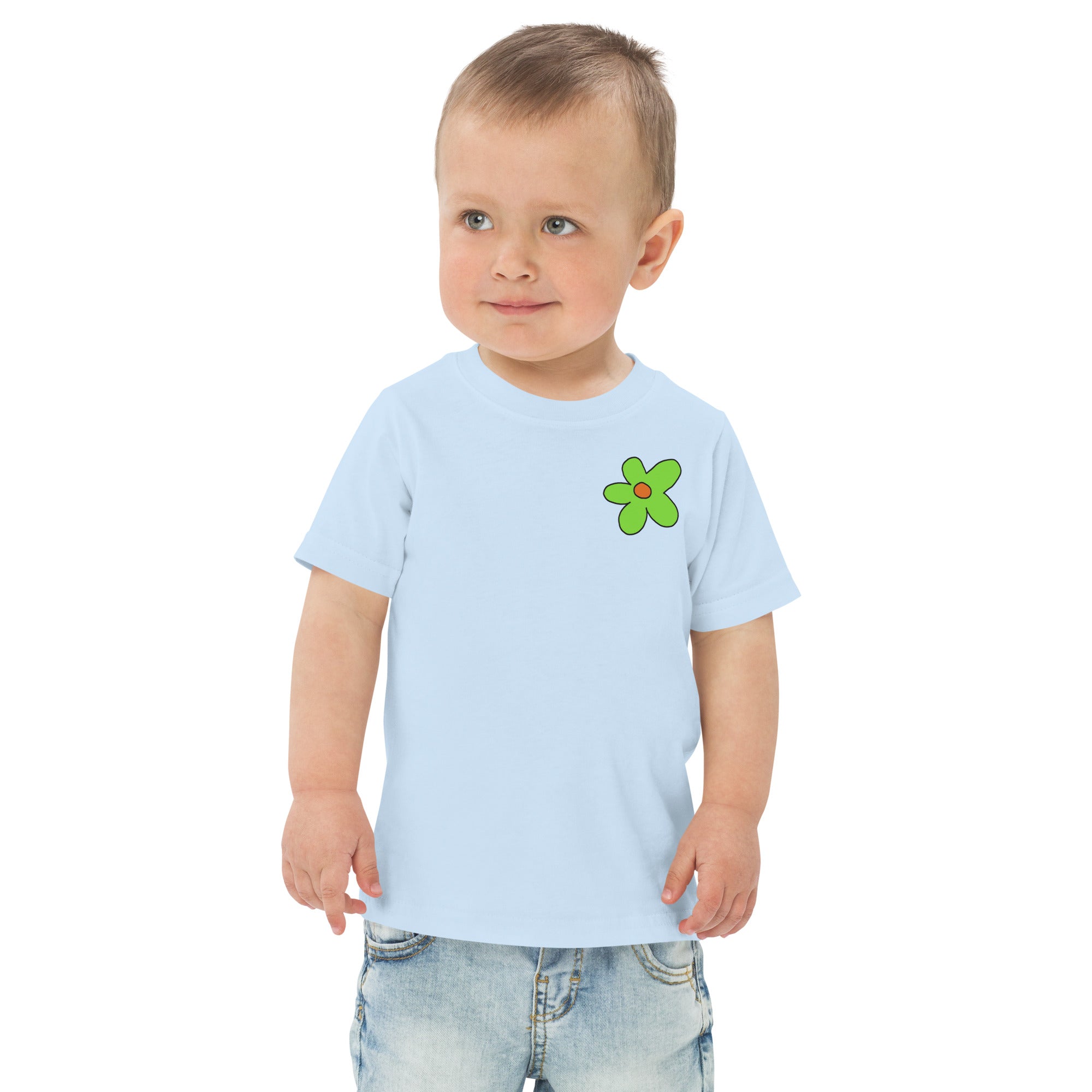 Toddler jersey t-shirt - Green Flower