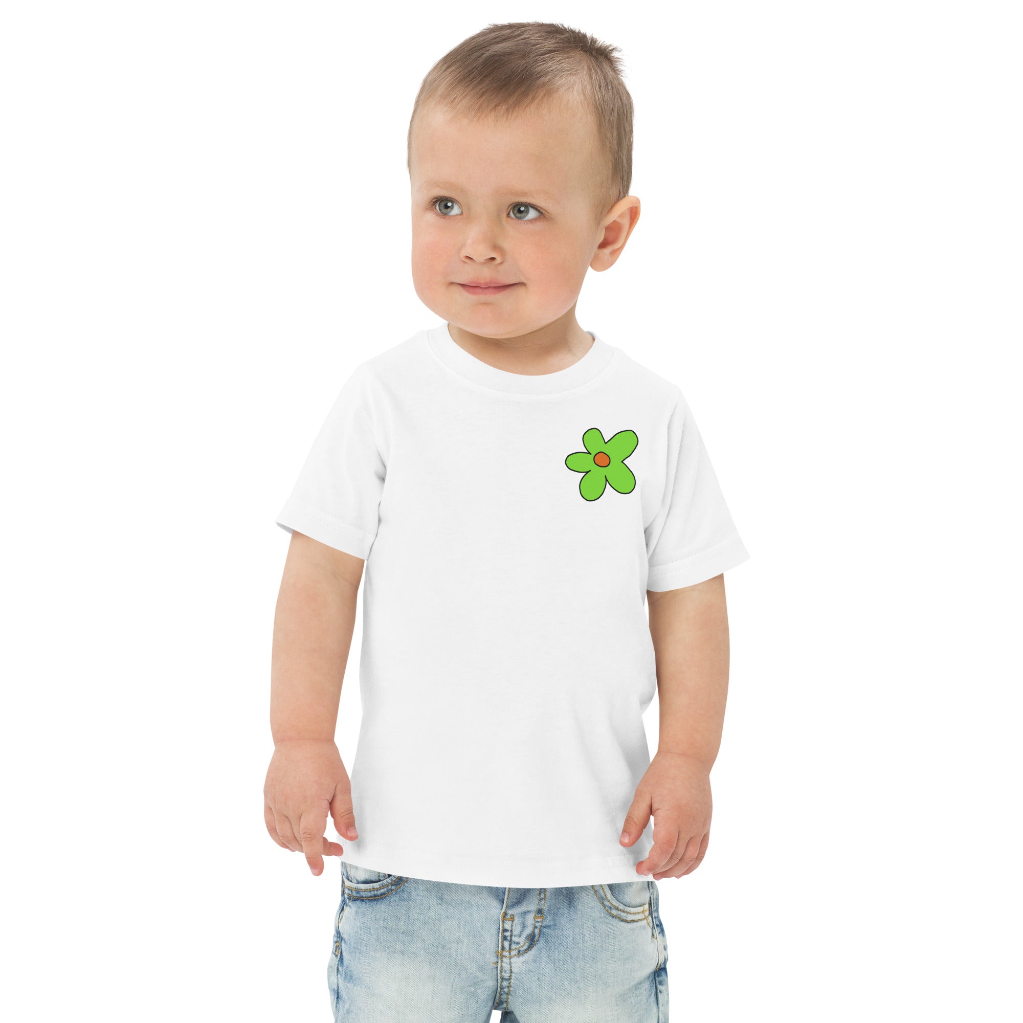 Toddler jersey t-shirt - Green Flower