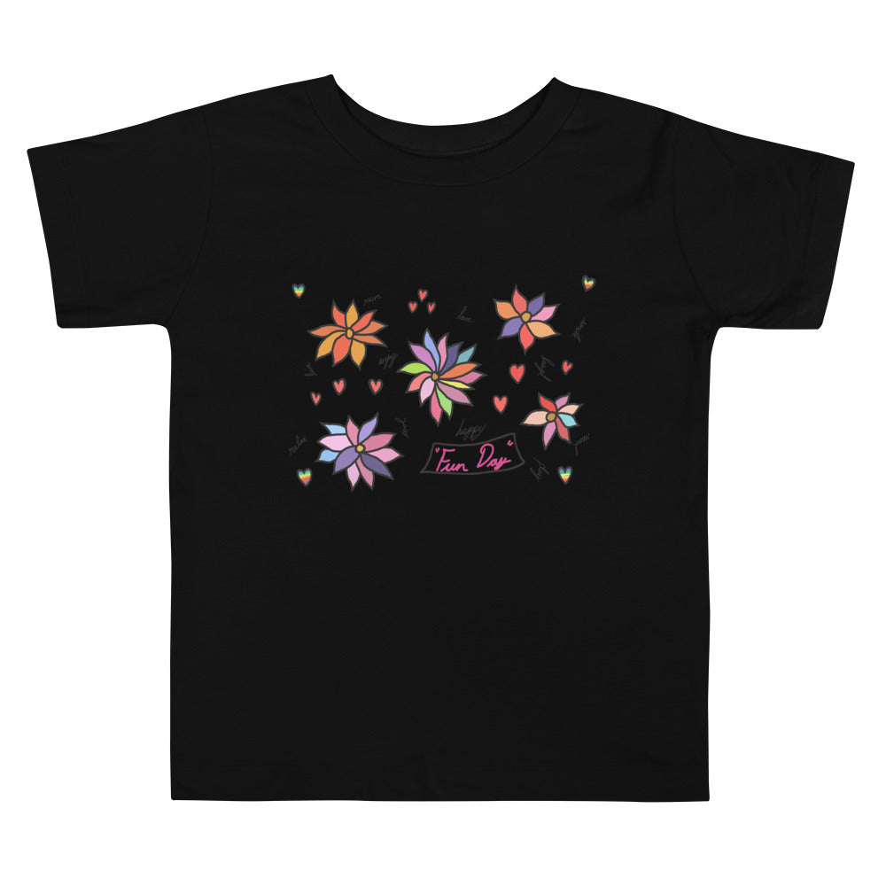 Toddler Short Sleeve Tee - Fun Day Flowers