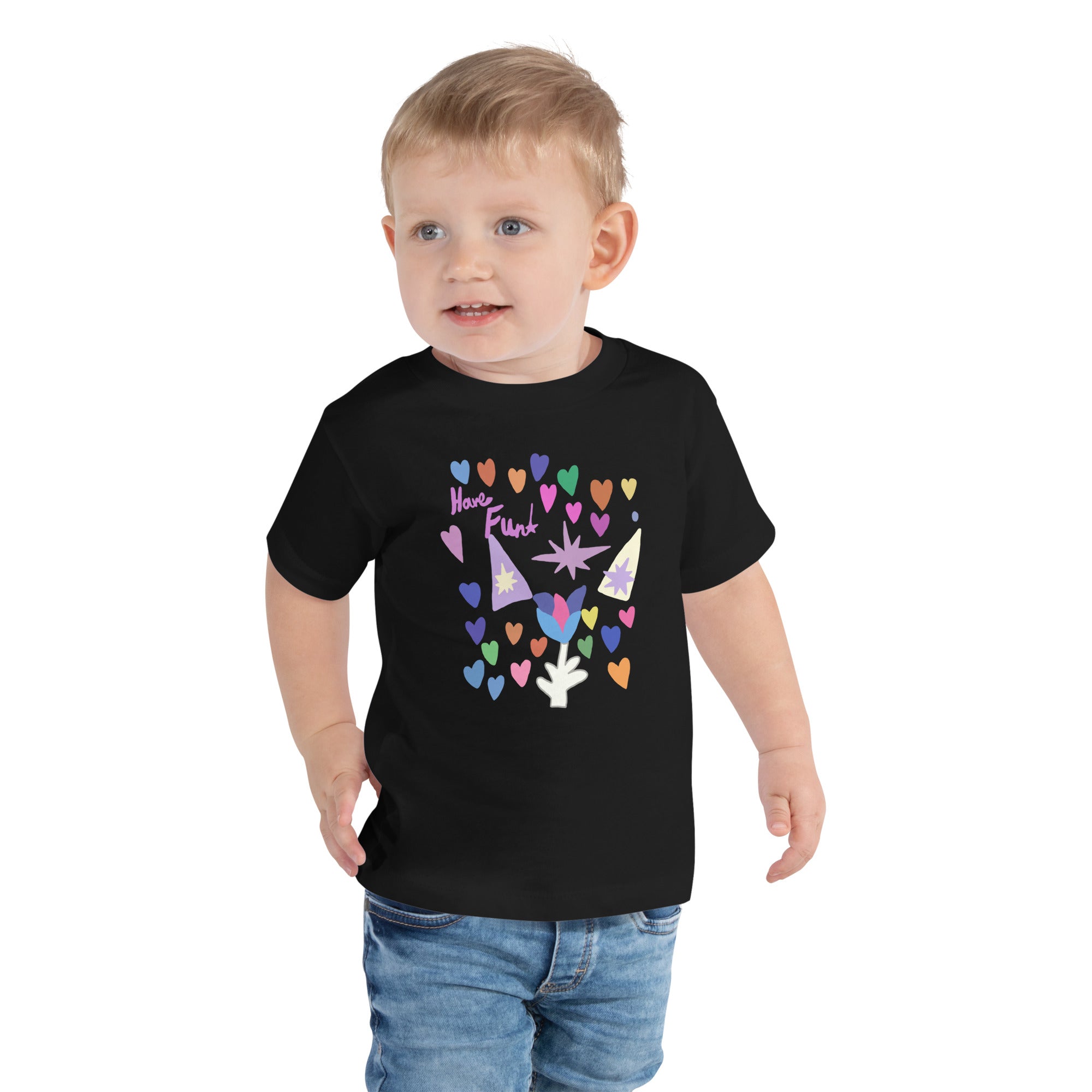 Toddler Short Sleeve Tee - Love Flower Stars