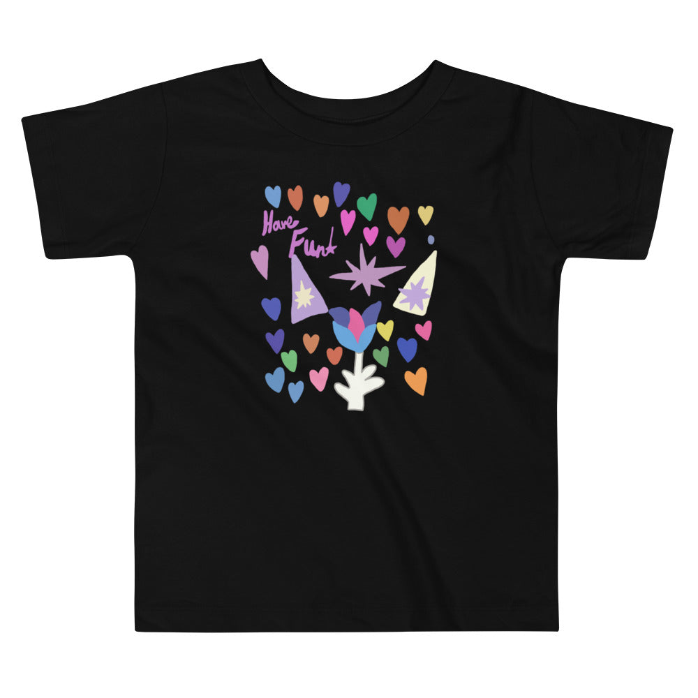 Toddler Short Sleeve Tee - Love Flower Stars