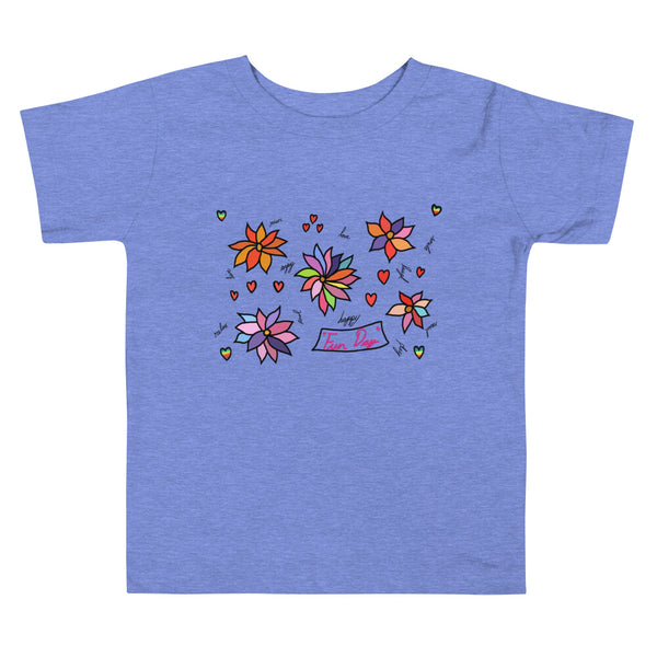 Toddler Short Sleeve Tee - Fun Day Flowers