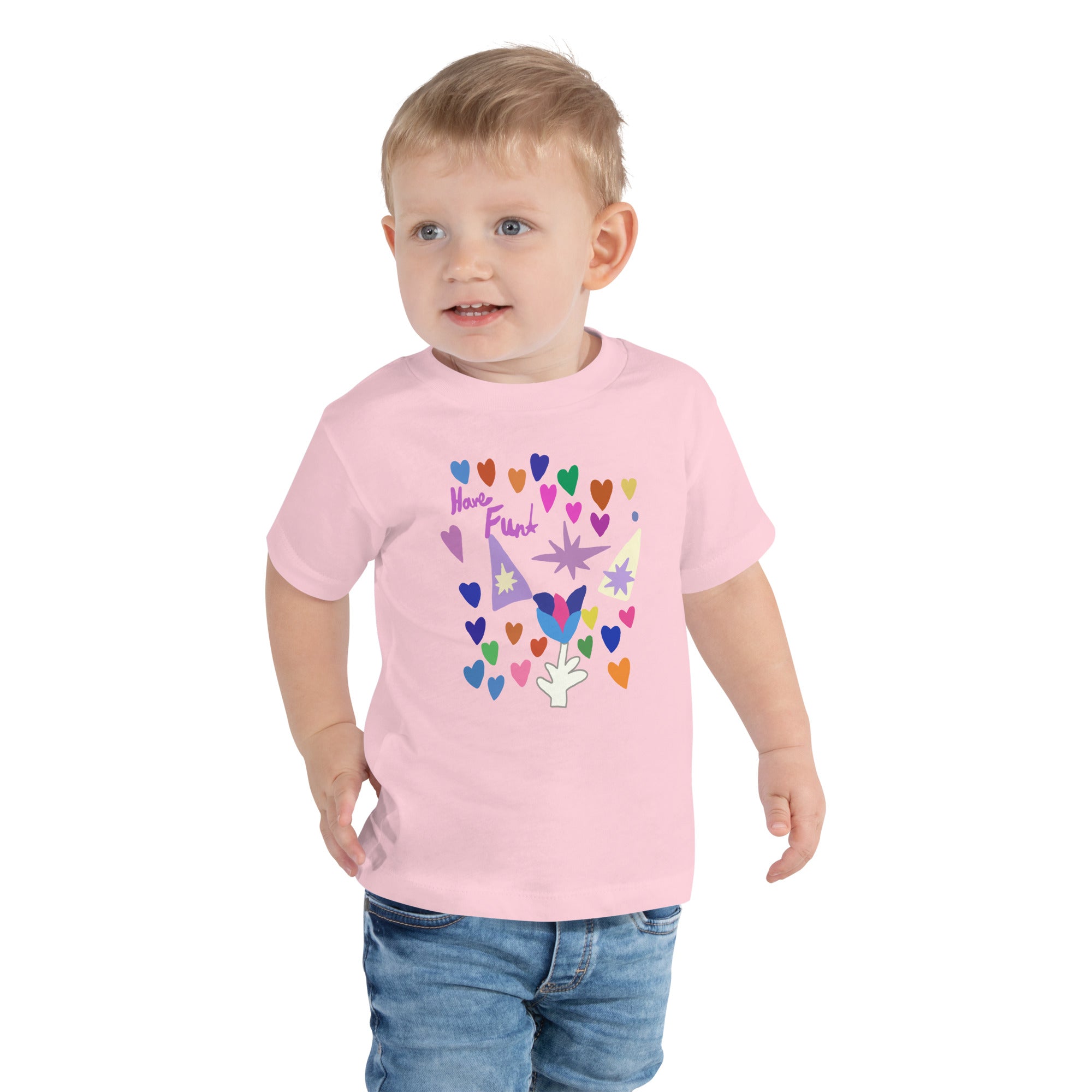 Toddler Short Sleeve Tee - Love Flower Stars