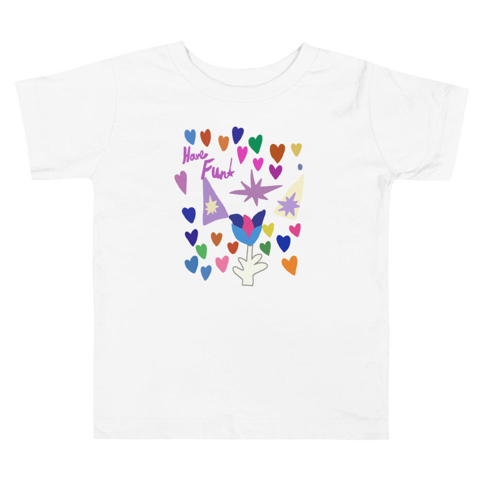 Toddler Short Sleeve Tee - Love Flower Stars