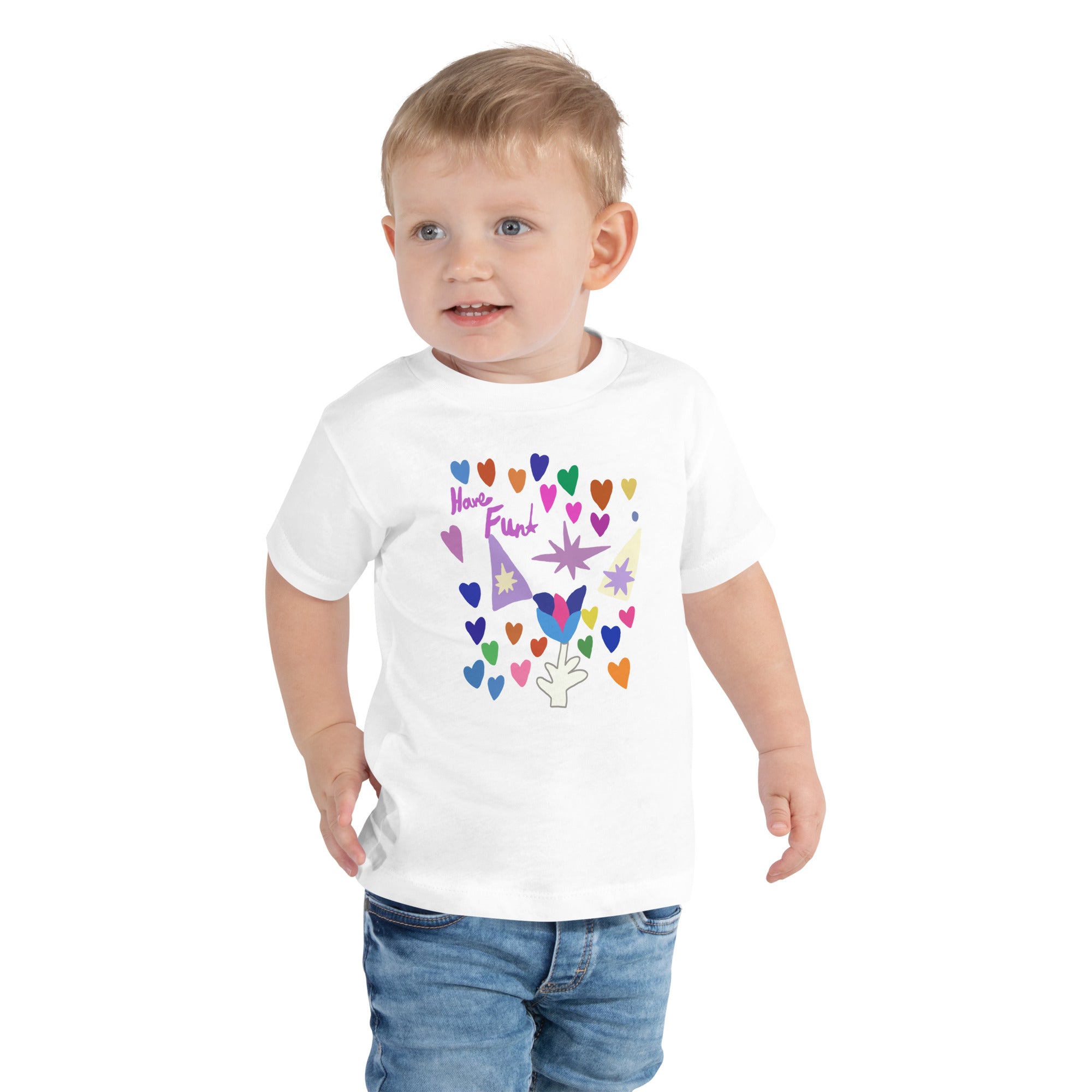 Toddler Short Sleeve Tee - Love Flower Stars