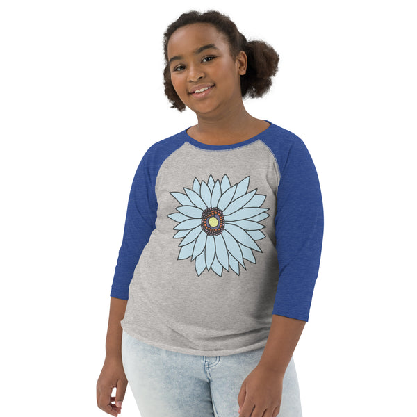 Youth baseball shirt - Soft Petals