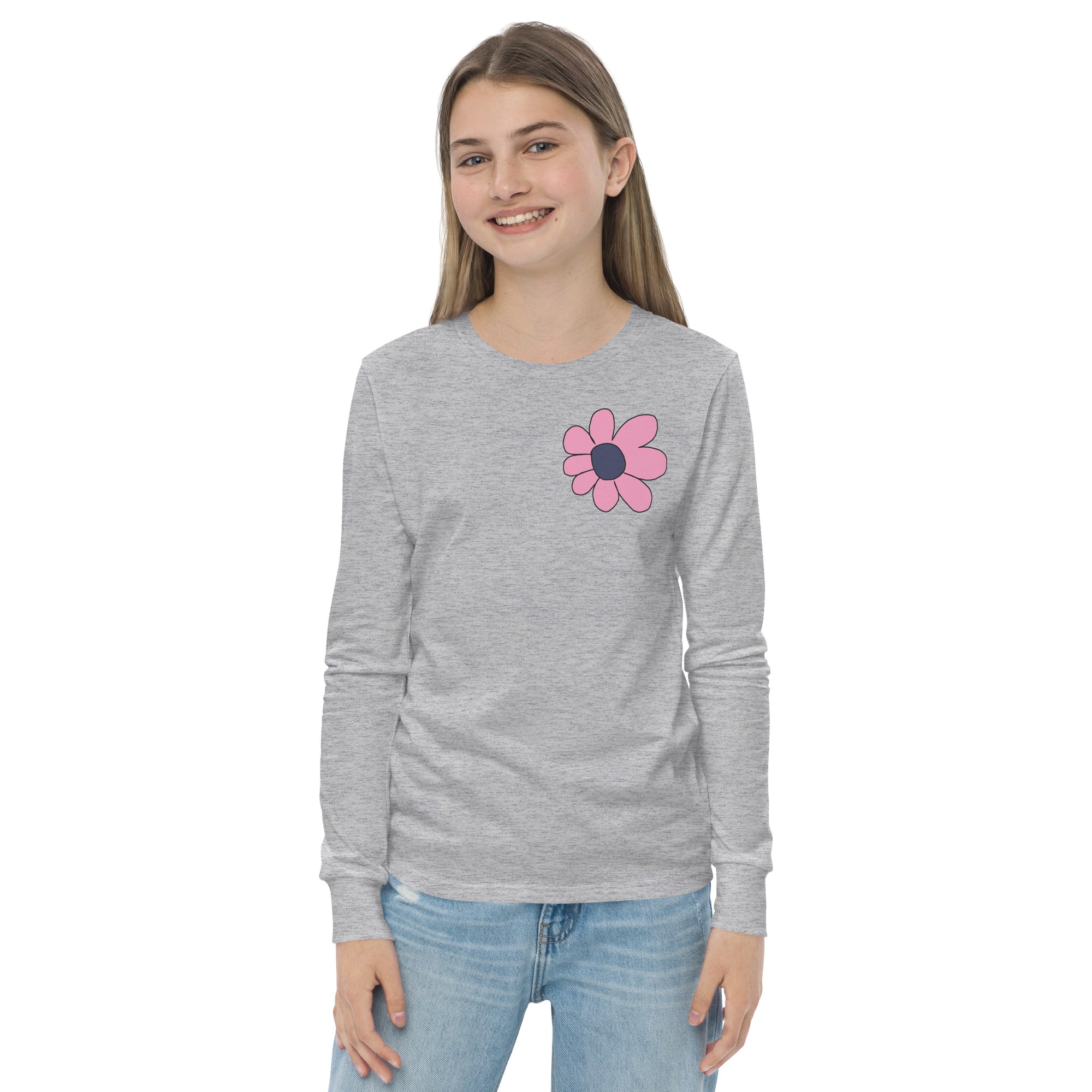 Youth long sleeve tee - Pretty Petals