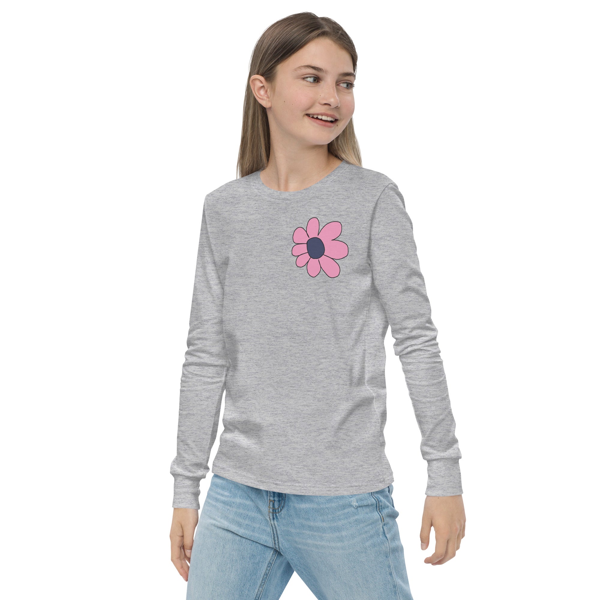 Youth long sleeve tee - Pretty Petals